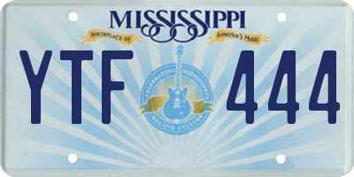 MS license plate YTF444