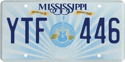 MS license plate YTF446