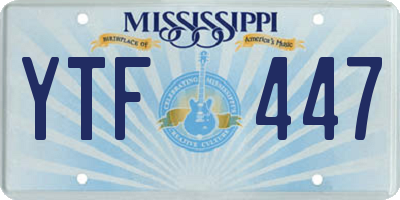 MS license plate YTF447