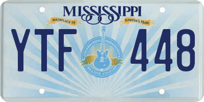 MS license plate YTF448