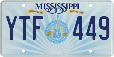 MS license plate YTF449