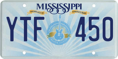 MS license plate YTF450