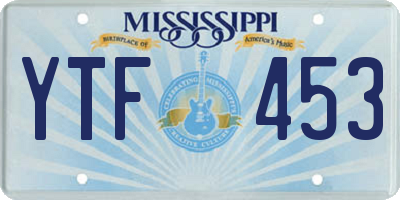 MS license plate YTF453