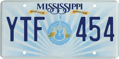MS license plate YTF454