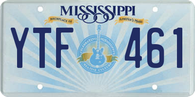 MS license plate YTF461
