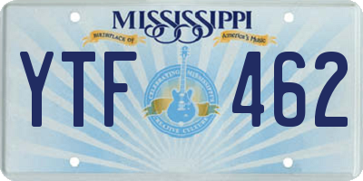 MS license plate YTF462