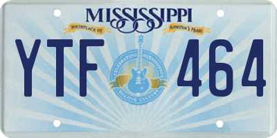MS license plate YTF464