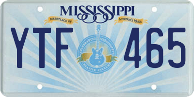 MS license plate YTF465