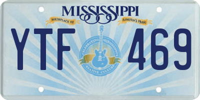 MS license plate YTF469