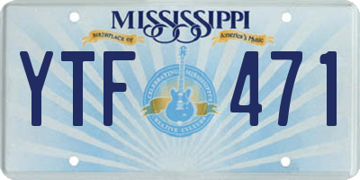 MS license plate YTF471