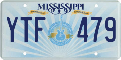 MS license plate YTF479