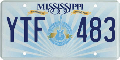 MS license plate YTF483
