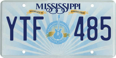 MS license plate YTF485