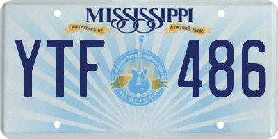 MS license plate YTF486