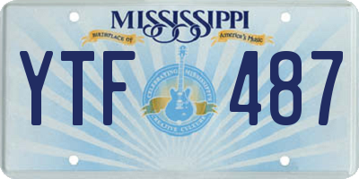 MS license plate YTF487
