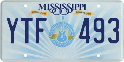 MS license plate YTF493