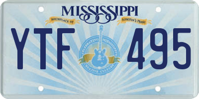 MS license plate YTF495
