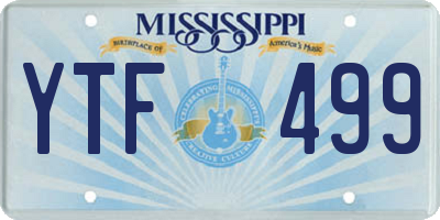 MS license plate YTF499
