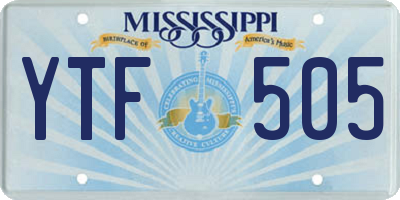 MS license plate YTF505