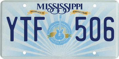 MS license plate YTF506