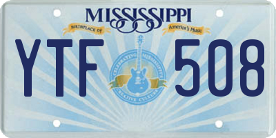 MS license plate YTF508