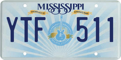 MS license plate YTF511