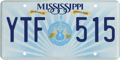 MS license plate YTF515