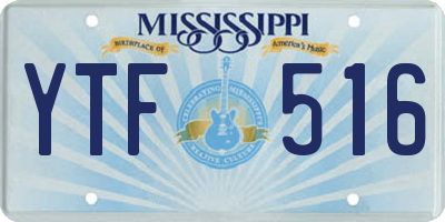 MS license plate YTF516