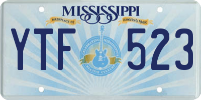 MS license plate YTF523