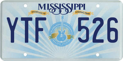 MS license plate YTF526
