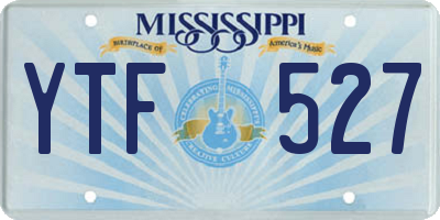 MS license plate YTF527