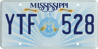 MS license plate YTF528
