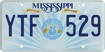 MS license plate YTF529