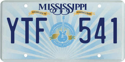 MS license plate YTF541