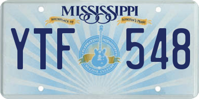 MS license plate YTF548
