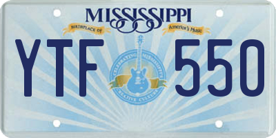 MS license plate YTF550