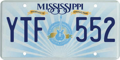 MS license plate YTF552