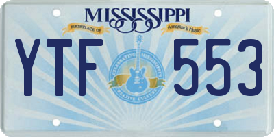 MS license plate YTF553