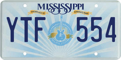 MS license plate YTF554