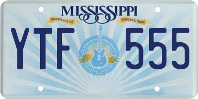 MS license plate YTF555