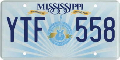 MS license plate YTF558