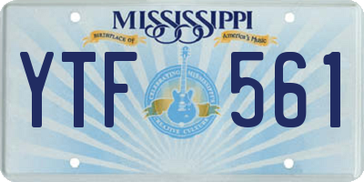 MS license plate YTF561