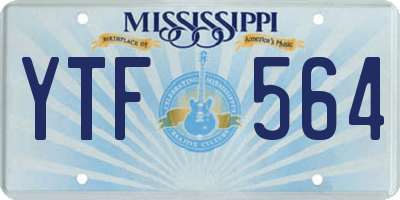 MS license plate YTF564