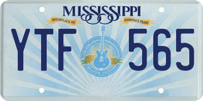 MS license plate YTF565