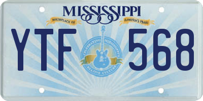 MS license plate YTF568