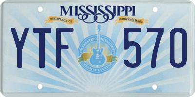 MS license plate YTF570