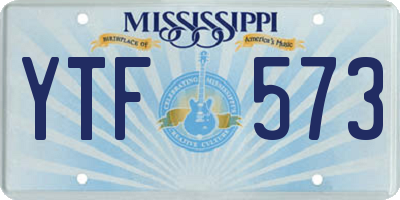 MS license plate YTF573