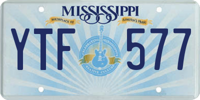 MS license plate YTF577