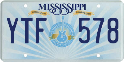 MS license plate YTF578
