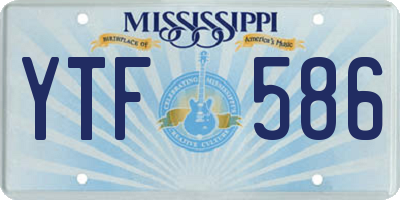 MS license plate YTF586